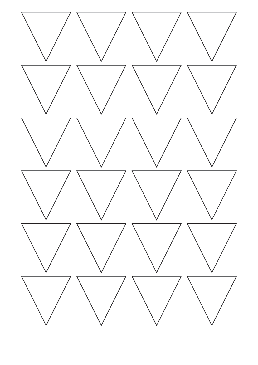 Triangle labels 40mm x 40mm - White Paper Labels