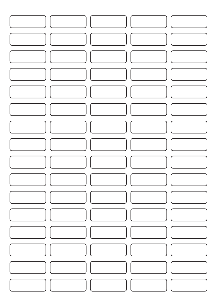 Rectangle labels 34.827mm x 11.827mm - White Paper Labels