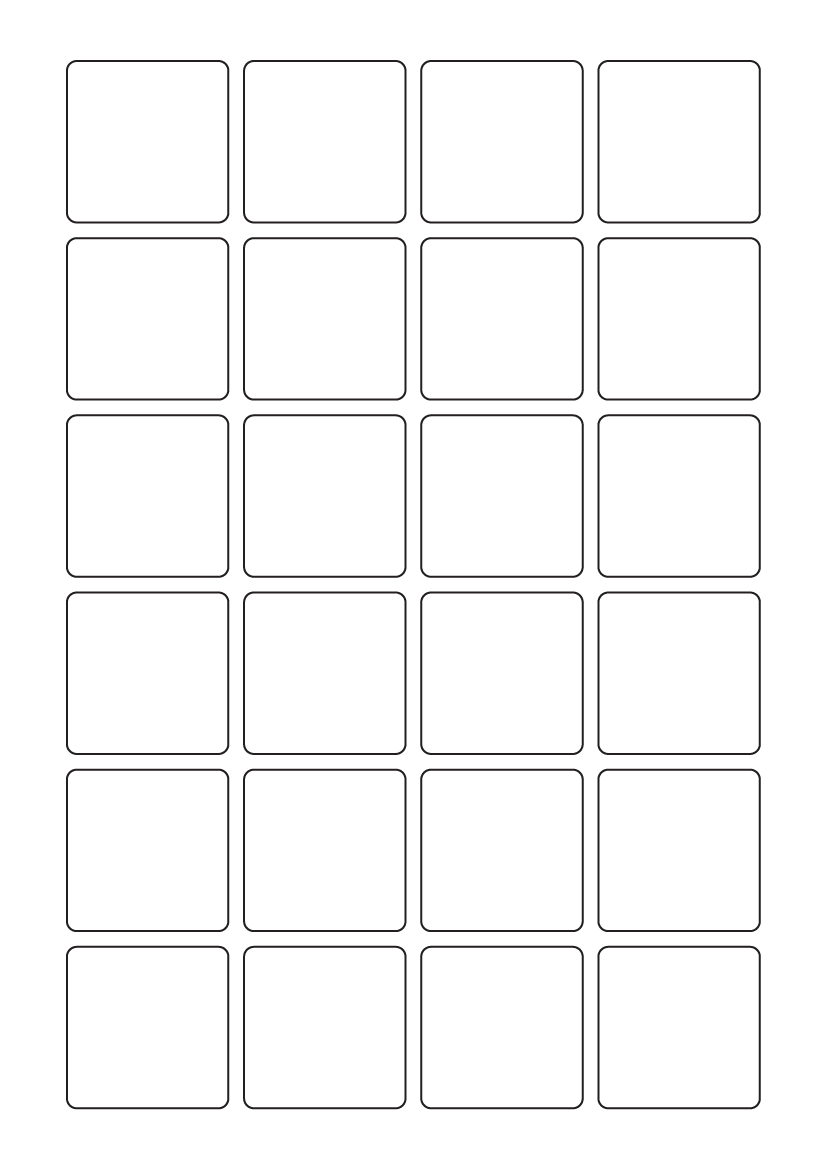 Rectangle labels 41mm x 41mm - Fluorescent Colours Paper Labels