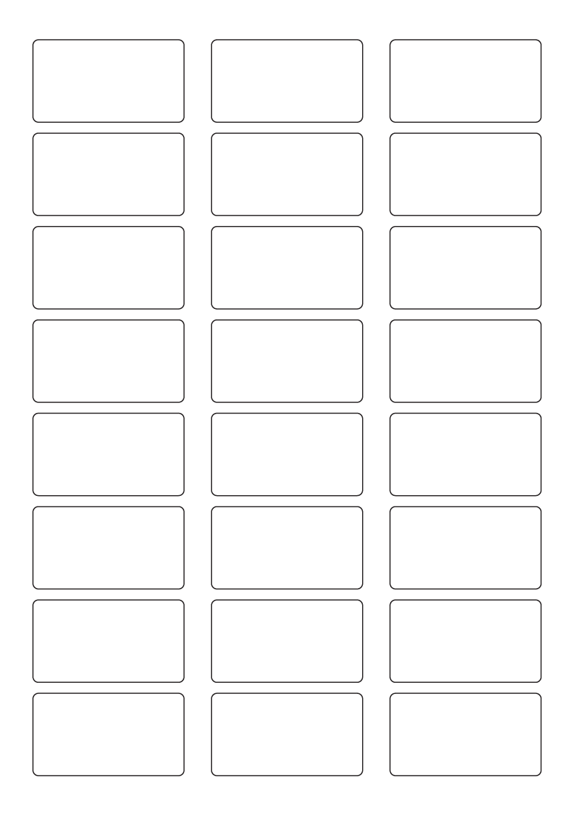 Rectangle labels 55mm x 30mm - Solid Colours Paper Labels