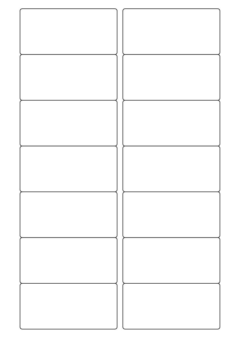 Rectangle labels 85mm x 40mm - Solid Colours Paper Labels