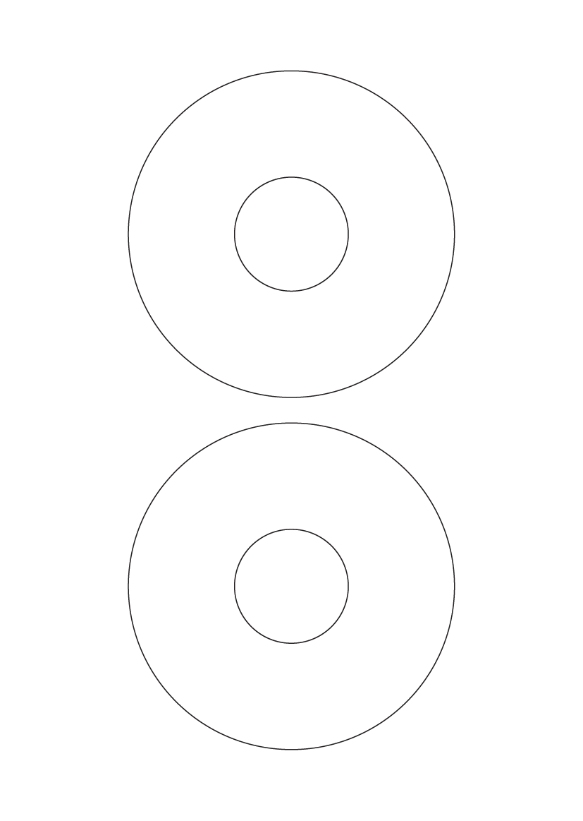 Media labels 117.5mm x 117.5mm - White Paper Labels