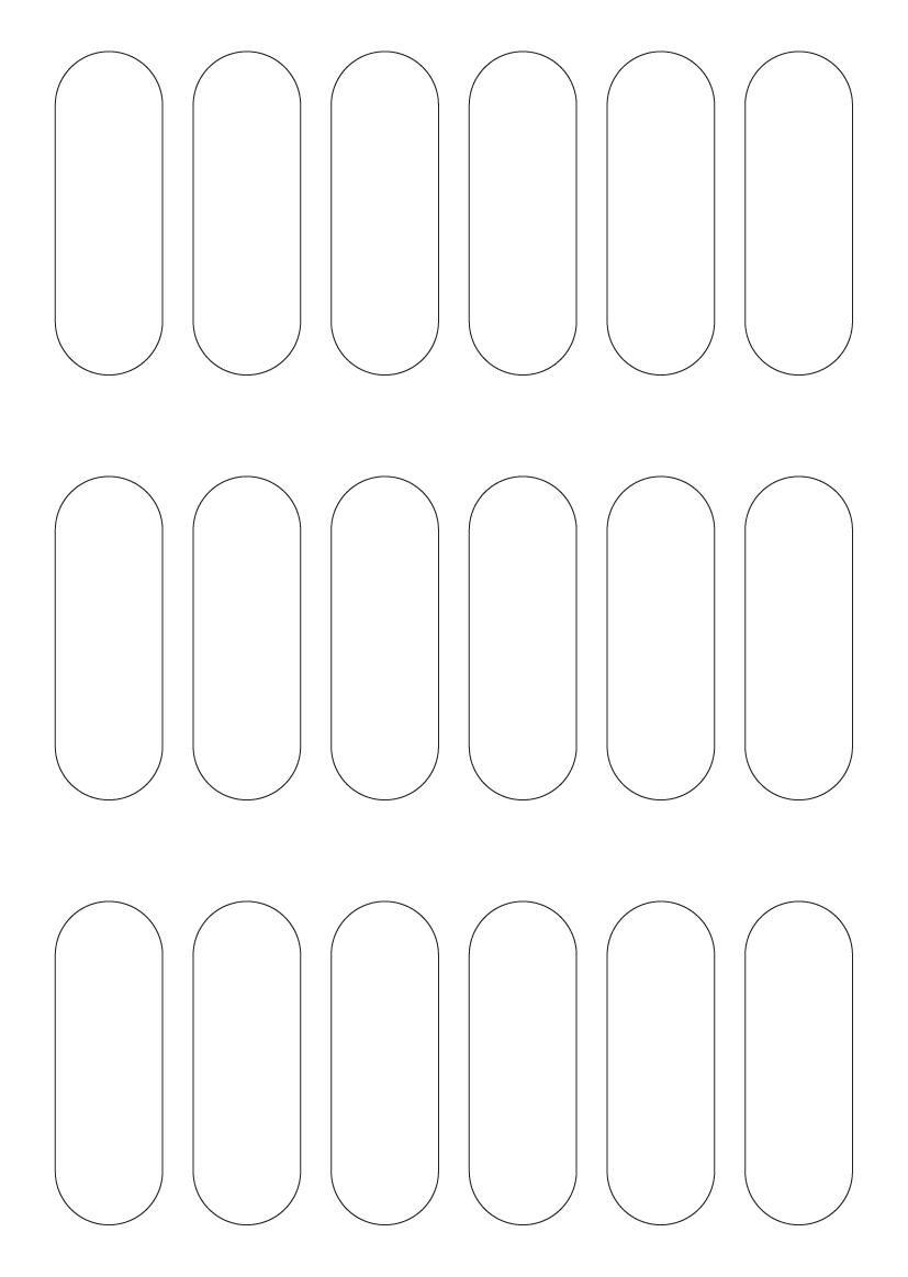 Rectangle labels 74.823mm x 24.821mm - Solid Colours Paper Label