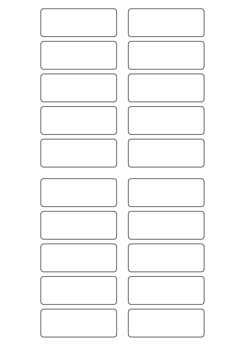 Rectangle labels 65mm x 24mm - Solid Colours Paper Labels