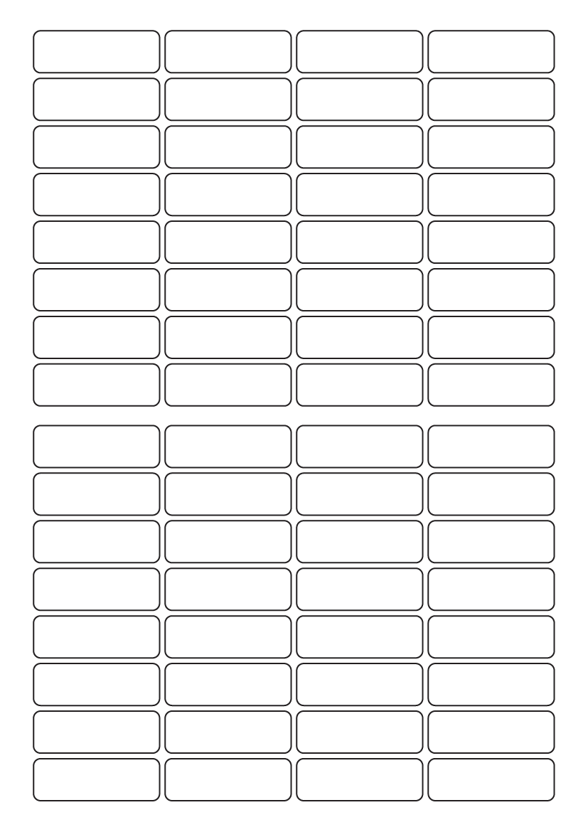 Rectangle labels 45mm x 15mm - Fluorescent Colours Paper Labels