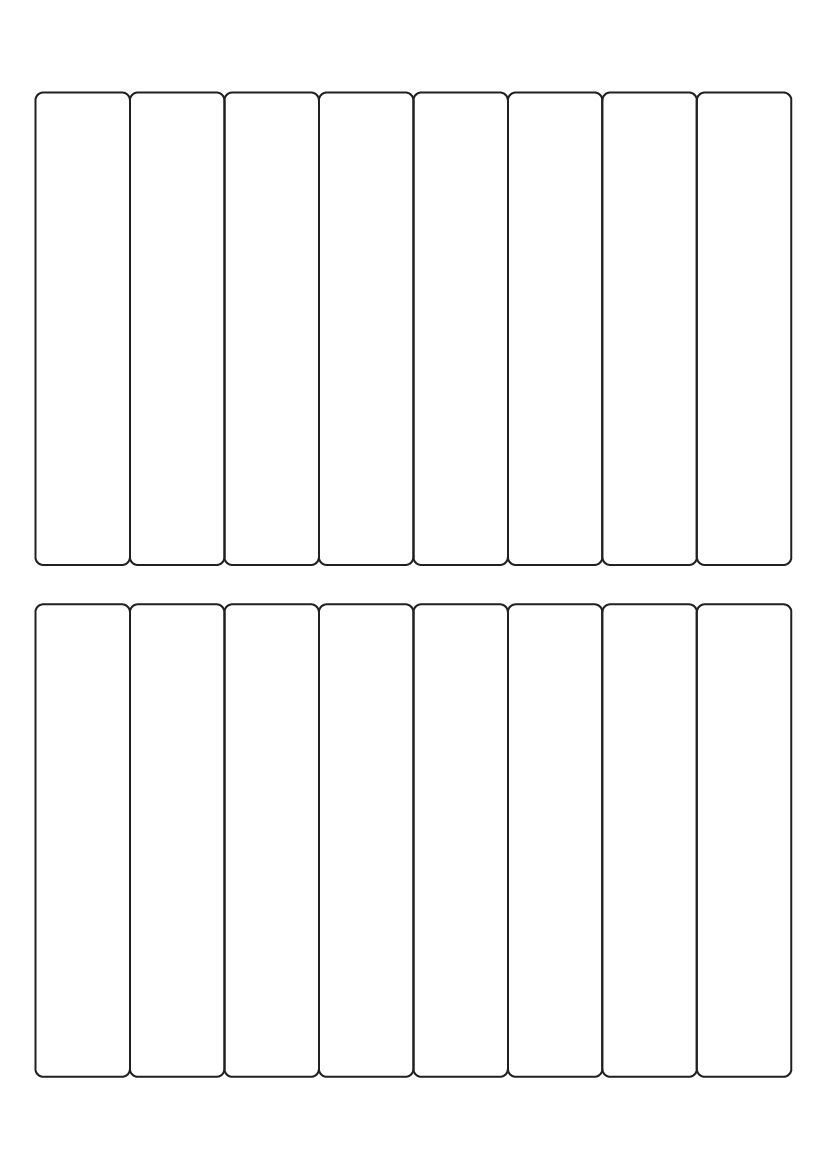 Rectangle labels 120mm x 24mm - White Paper Labels