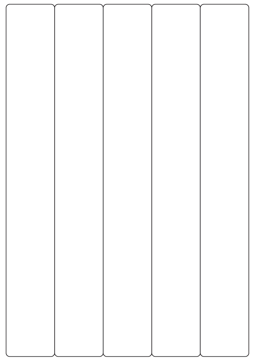 Rectangle labels 290mm x 40mm - Fluorescent Colours Paper Labels