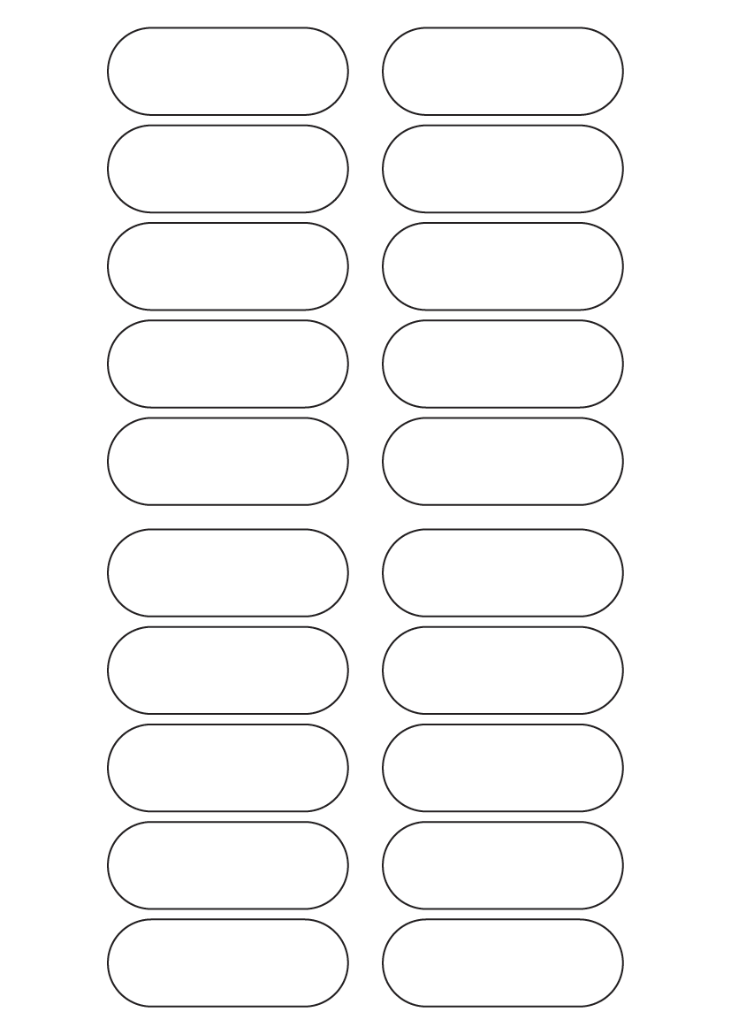 Rectangle labels 69mm x 25mm - Solid Colours Paper Labels