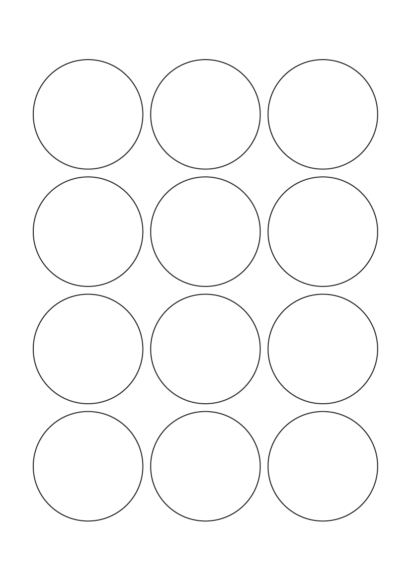 Circle labels 56mm dia - White Paper Labels