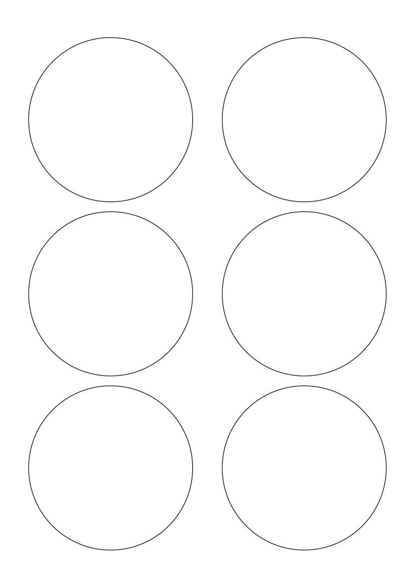 Circle labels 83mm dia - White Paper Labels
