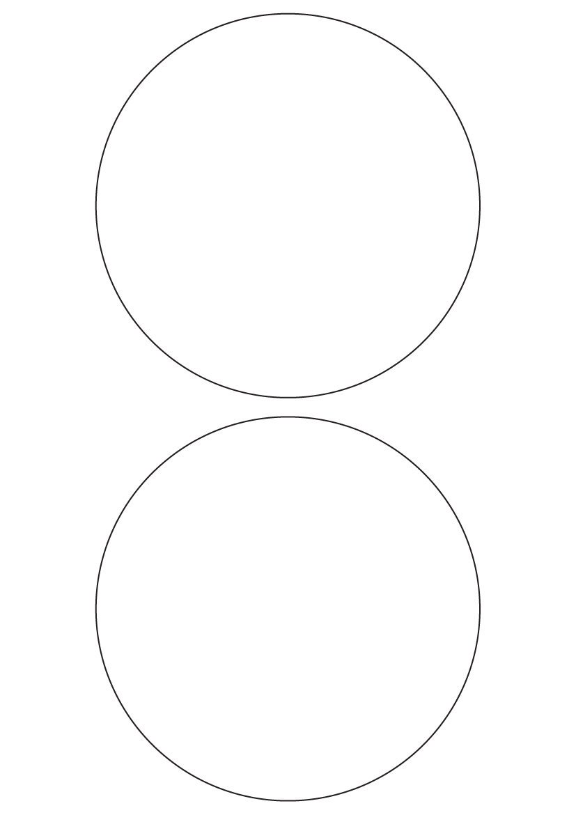 Circle labels 140mm dia - White Paper Labels