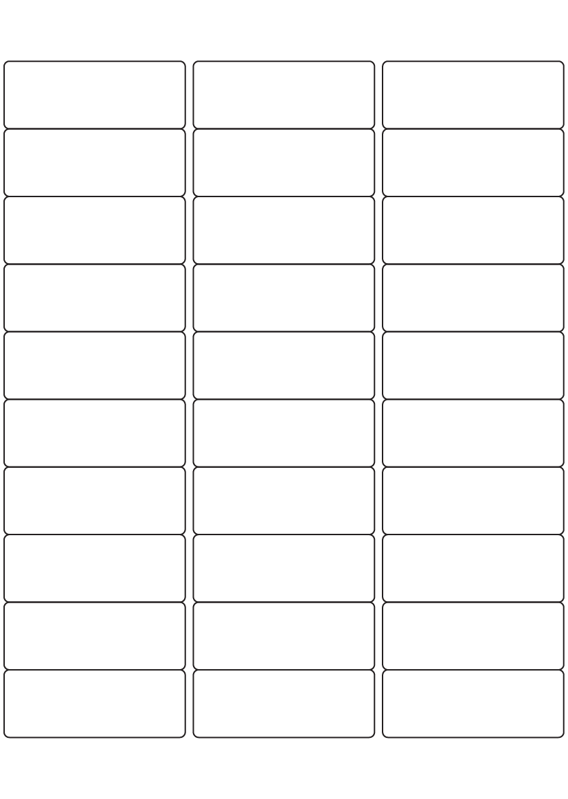 Rectangle labels 67mm x 25mm - Solid Colours Paper Labels