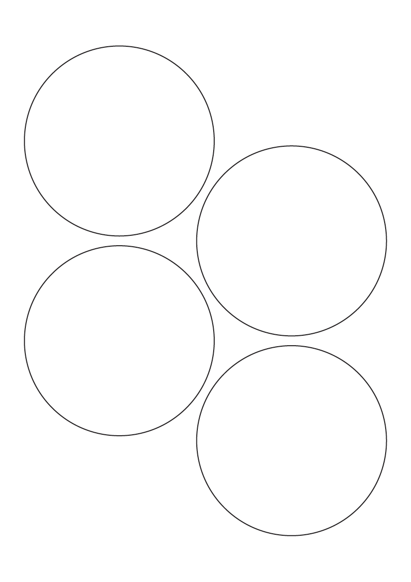 Circle labels 97mm dia - White Paper Labels