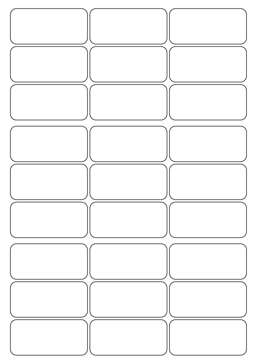 Rectangle labels 63mm x 29mm - Solid Colours Paper Labels