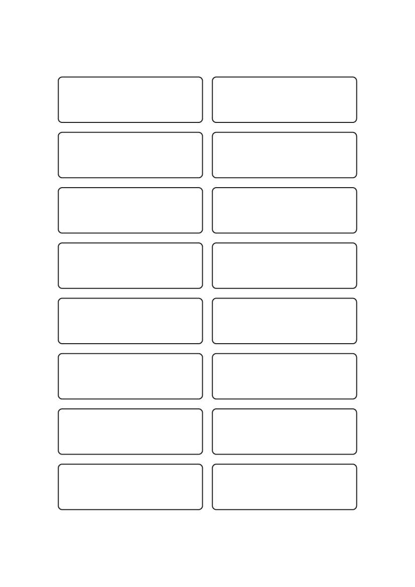 Rectangle labels 73mm x 23mm - Solid Colours Paper Labels