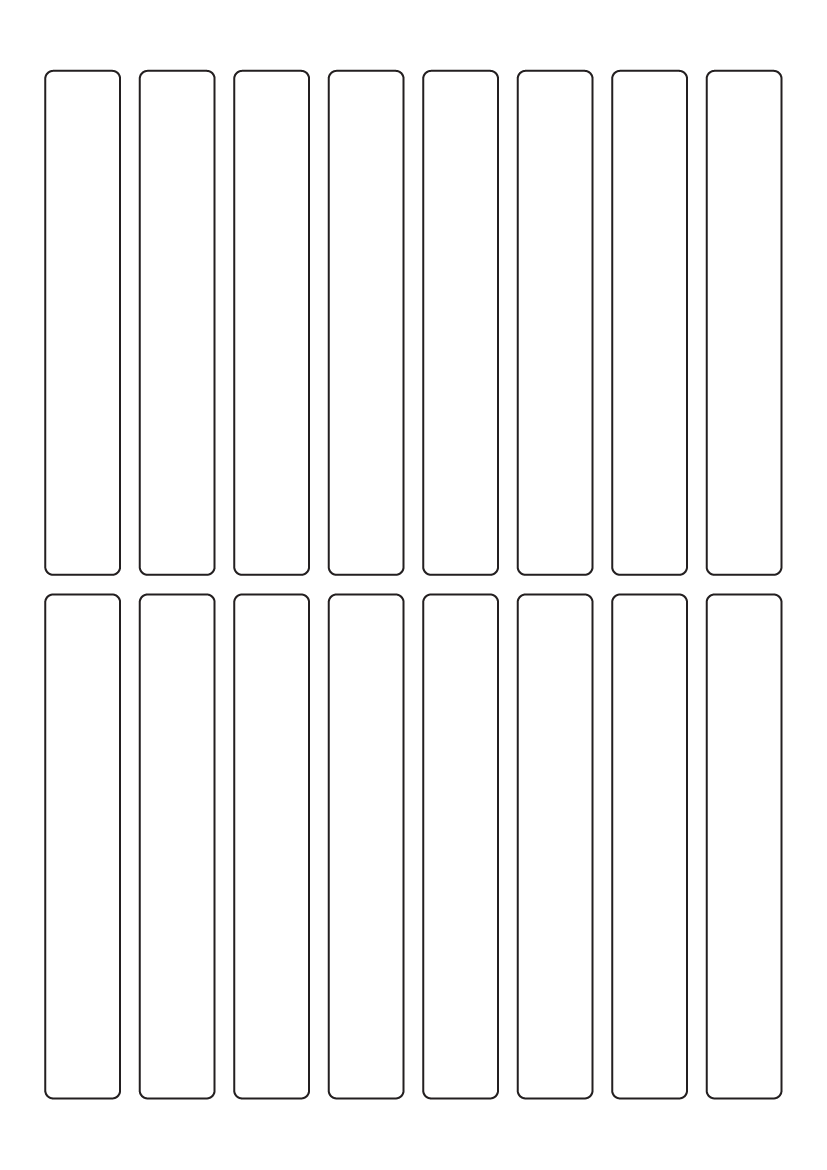 Rectangle labels 128mm x 19mm - White Paper Labels