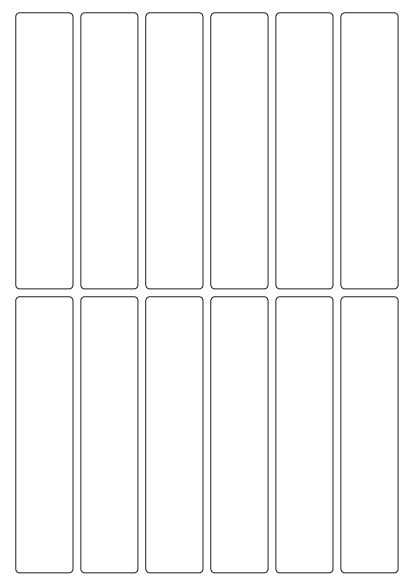 Rectangle labels 140mm x 29mm - White Paper Labels