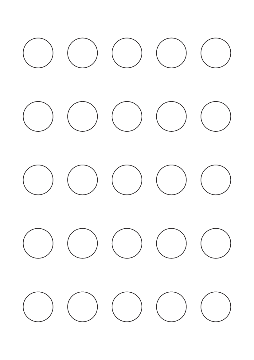 Circle labels 24.647mm dia - White Paper Labels