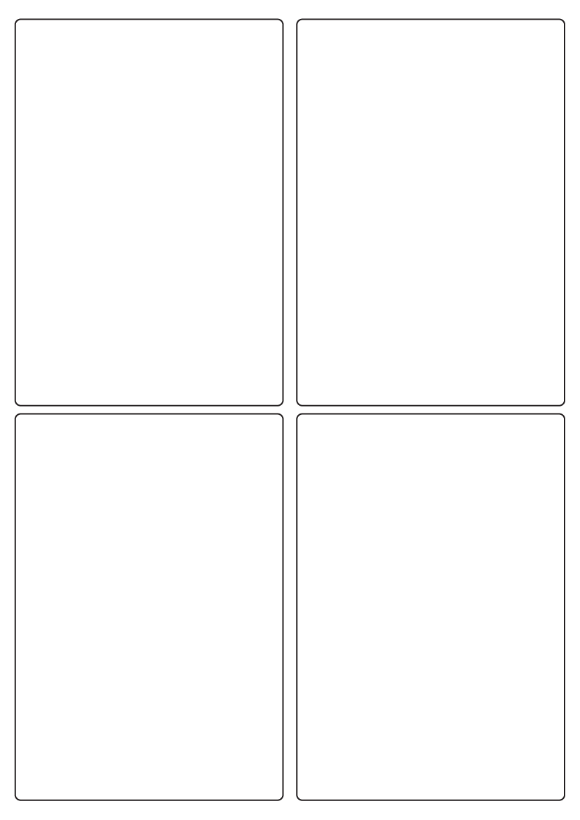 Rectangle labels 97 mm x 140 mm - White Paper Labels