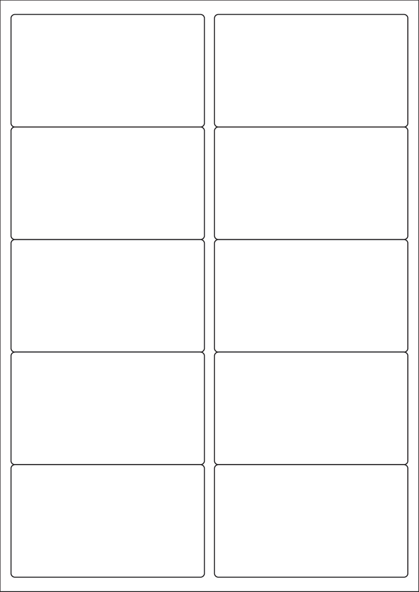 Rectangle Labels 97 mm x 56.5 mm - White Paper Labels