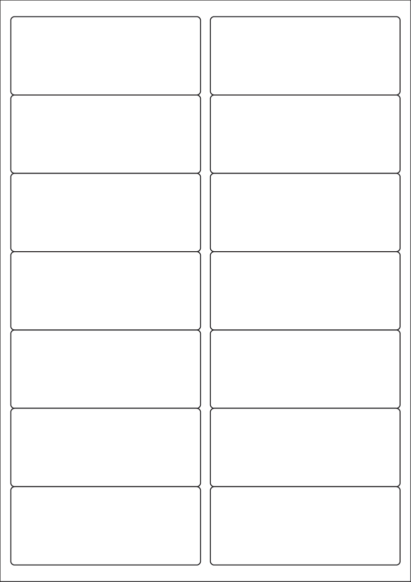 Rectangle Labels 97 mm x 40 mm - Speciality Paper Labels