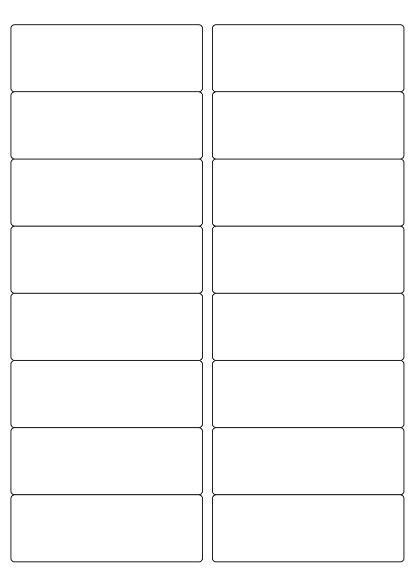 Rectangle Labels 97 mm x 34 mm - White Paper Labels