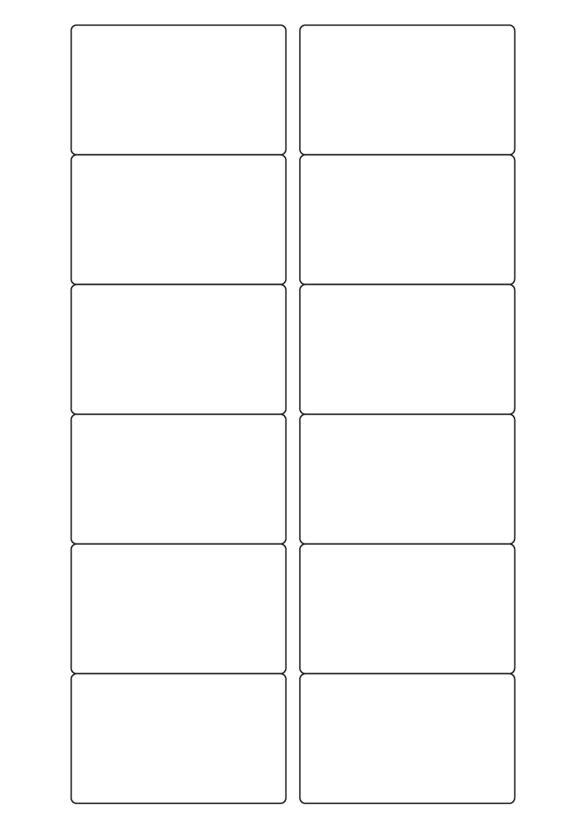 Rectangle Labels 77 mm x 46.5 mm - White Paper Labels