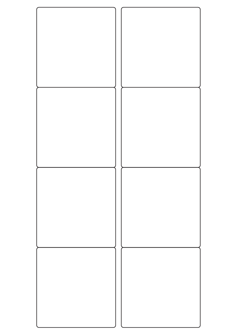 Rectangle Labels 70 mm x 71 mm - Tint Colours Paper Labels