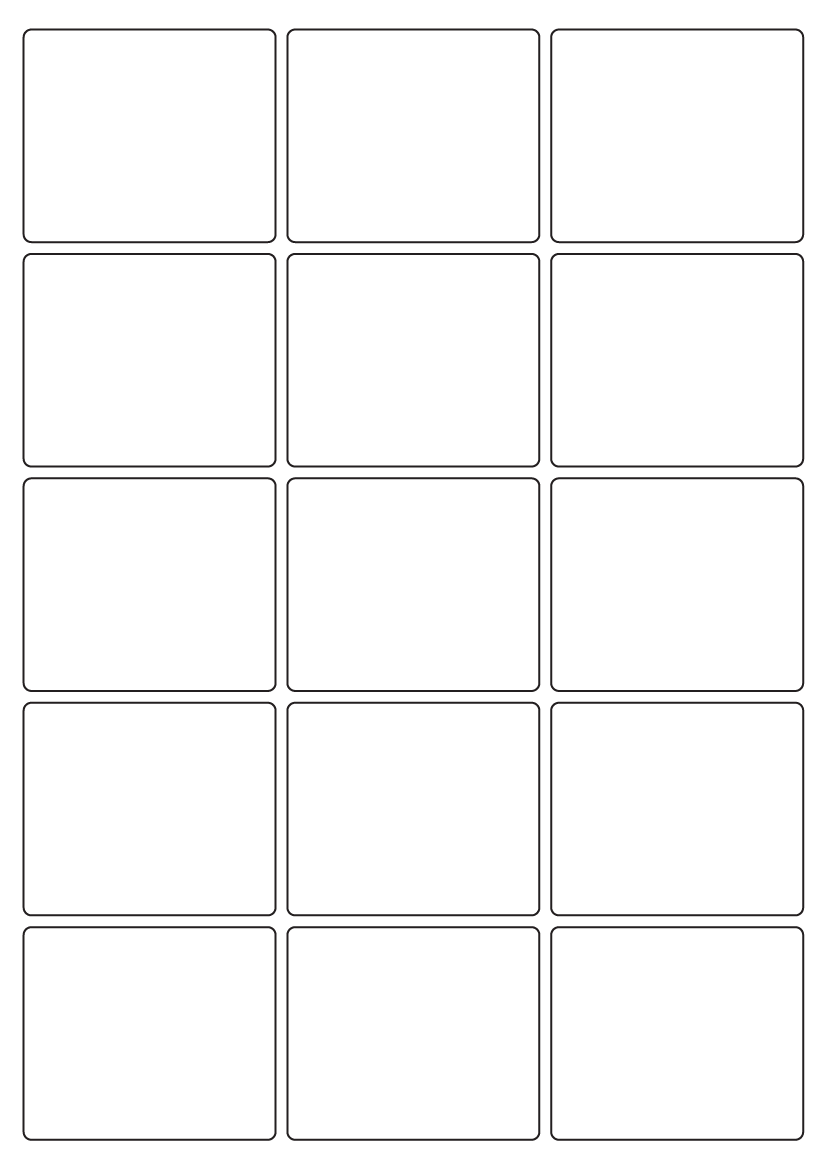 Rectangle Labels 64 mm x 54 mm - White Paper Labels