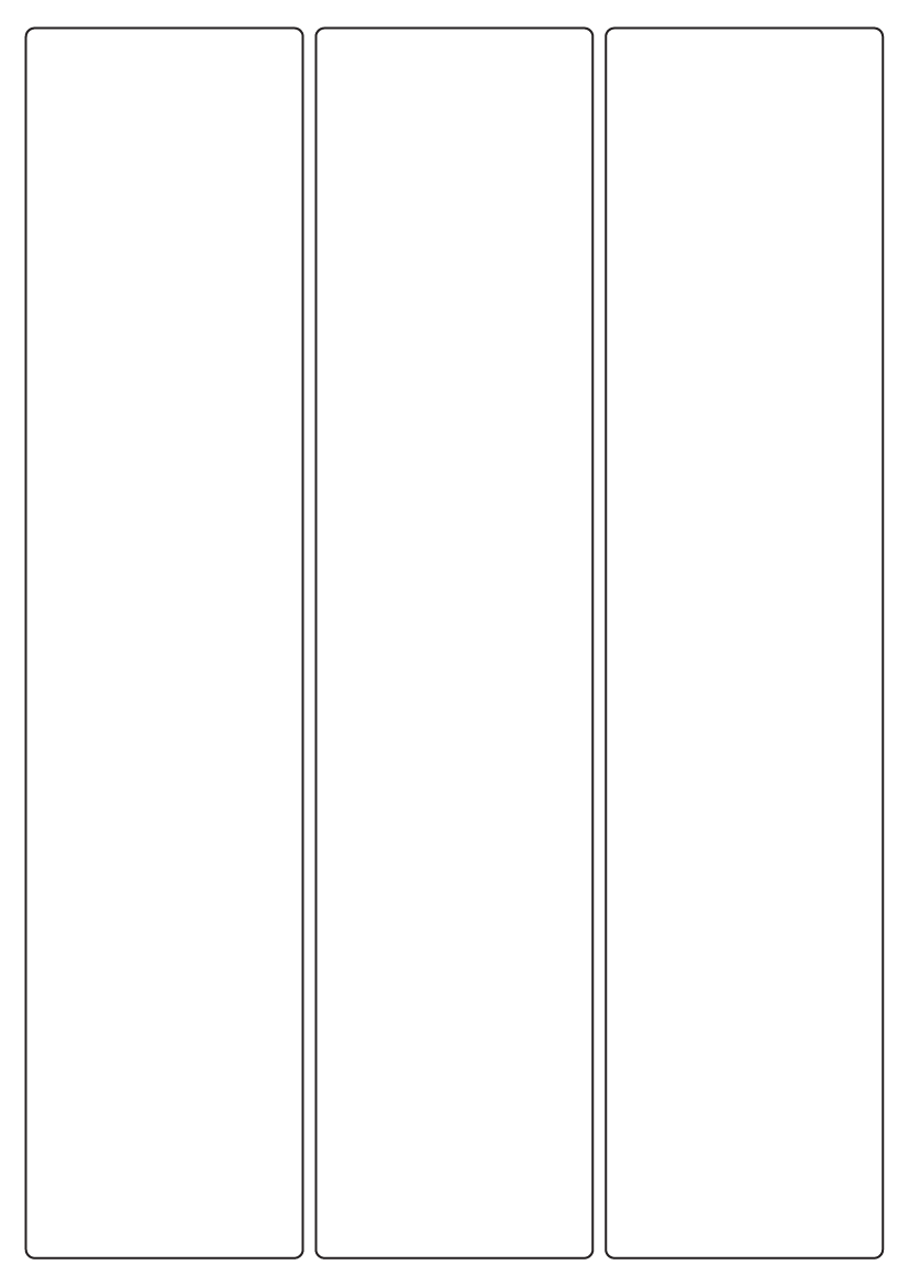 Rectangle Label 64 mm x 284 mm - Synthetic Labels