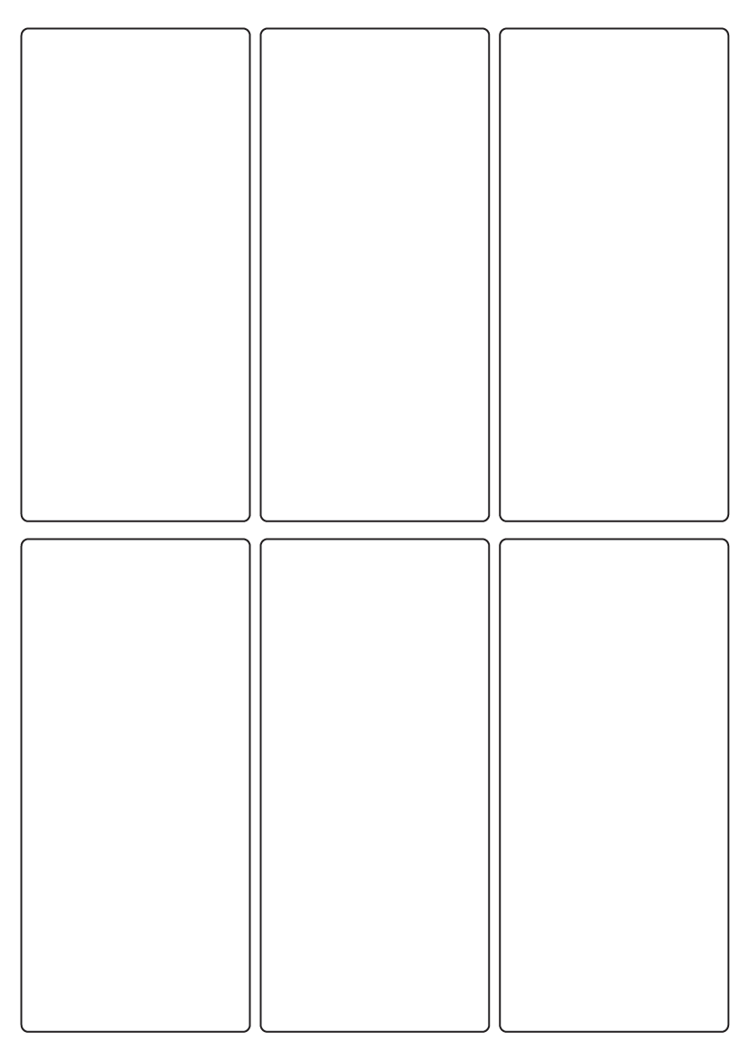 Rectangle labels 64 mm x 138 mm - White Paper Labels