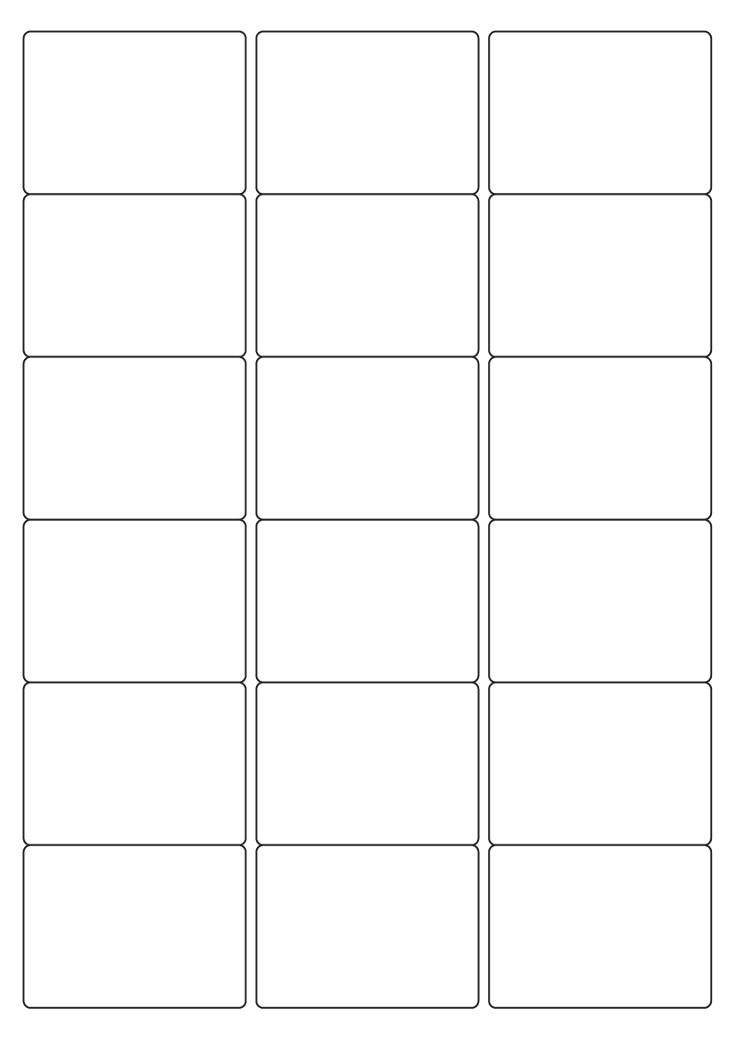 Rectangle Labels 63.5 mm x 46.5 mm - White Paper Labels