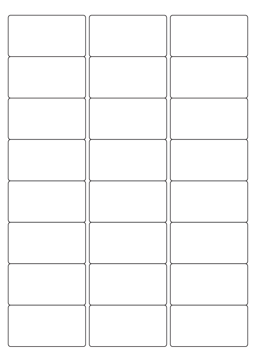 Rectangle Labels 63.5 mm x 34mm - Synthetic Labels