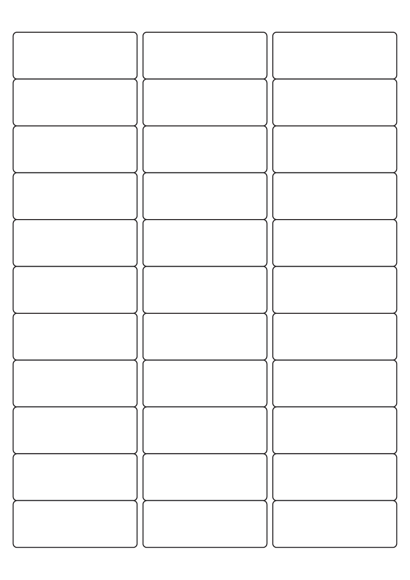 Rectangle Labels 63.5 mm x 24mm - Synthetic Labels