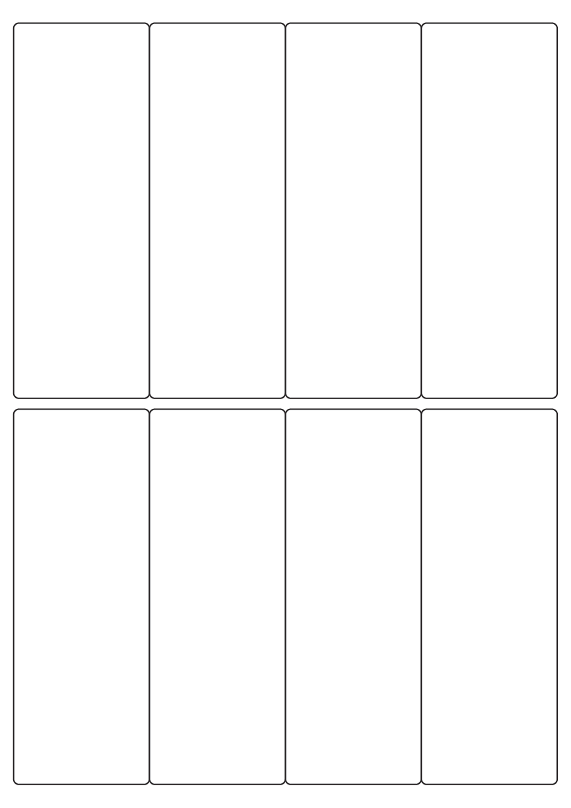 Rectangle Labels 50mm x 138 mm - Speciality Paper Labels