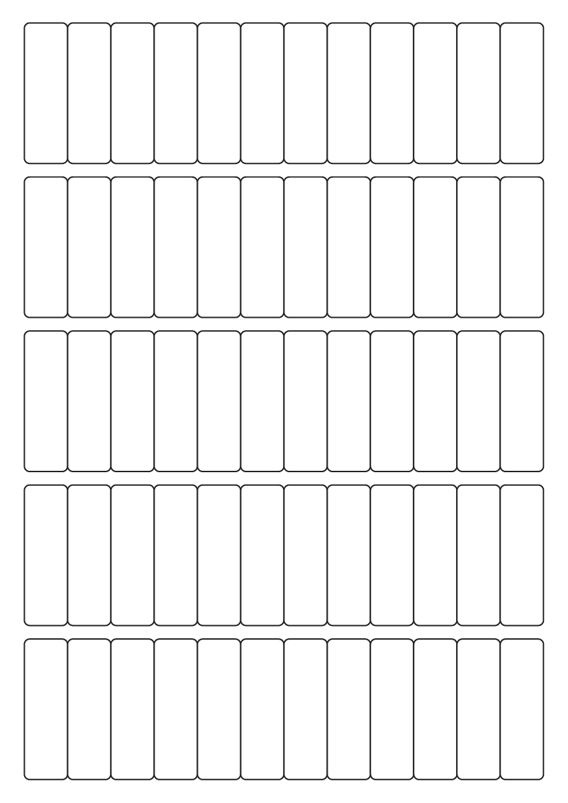 Rectangle Labels 16 mm x 52 mm - White Paper Labels
