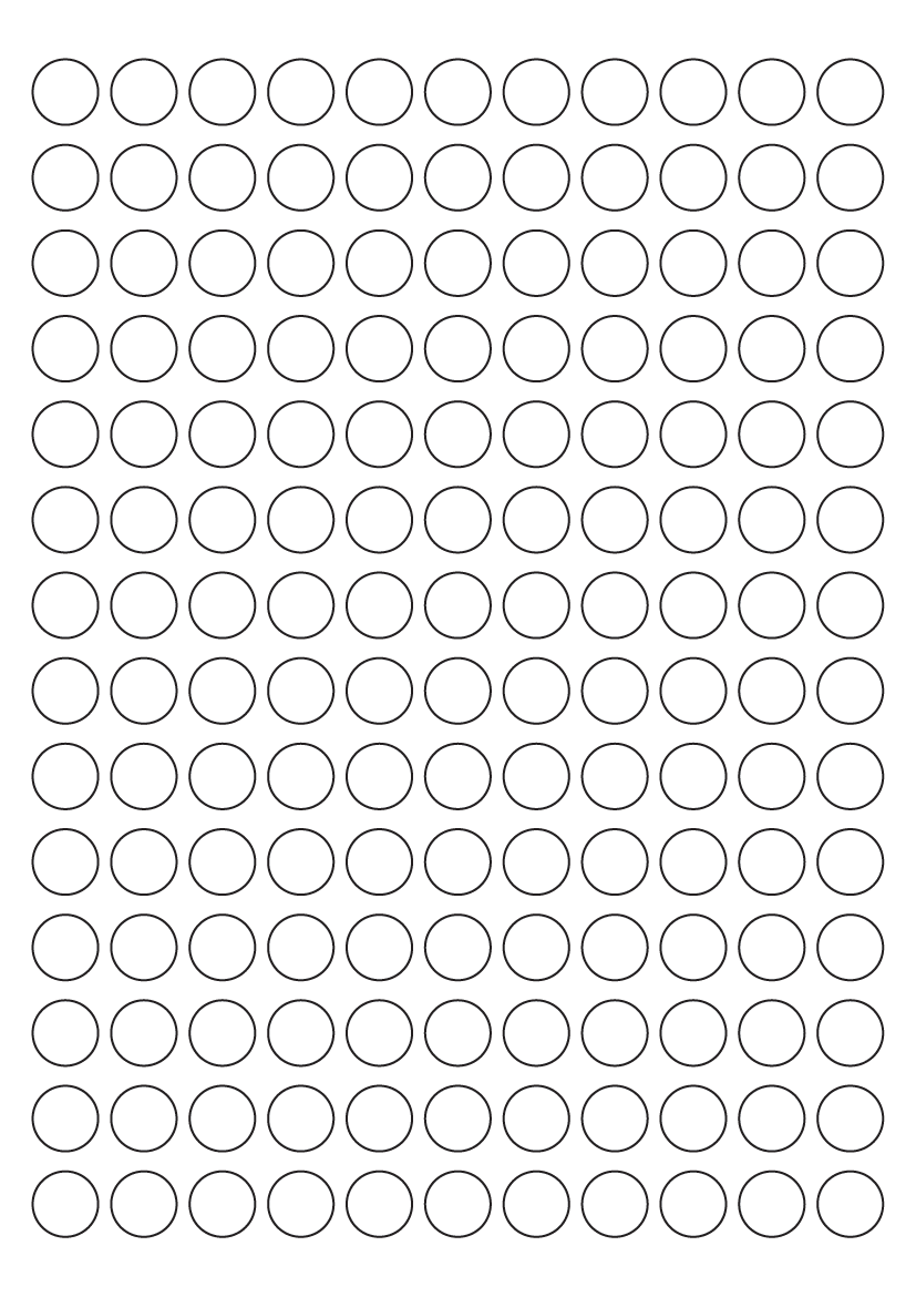 Circle label 15mm diameter - White Paper Labels