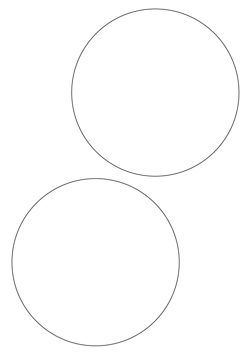 Circle label 140mm diameter - White Paper Labels