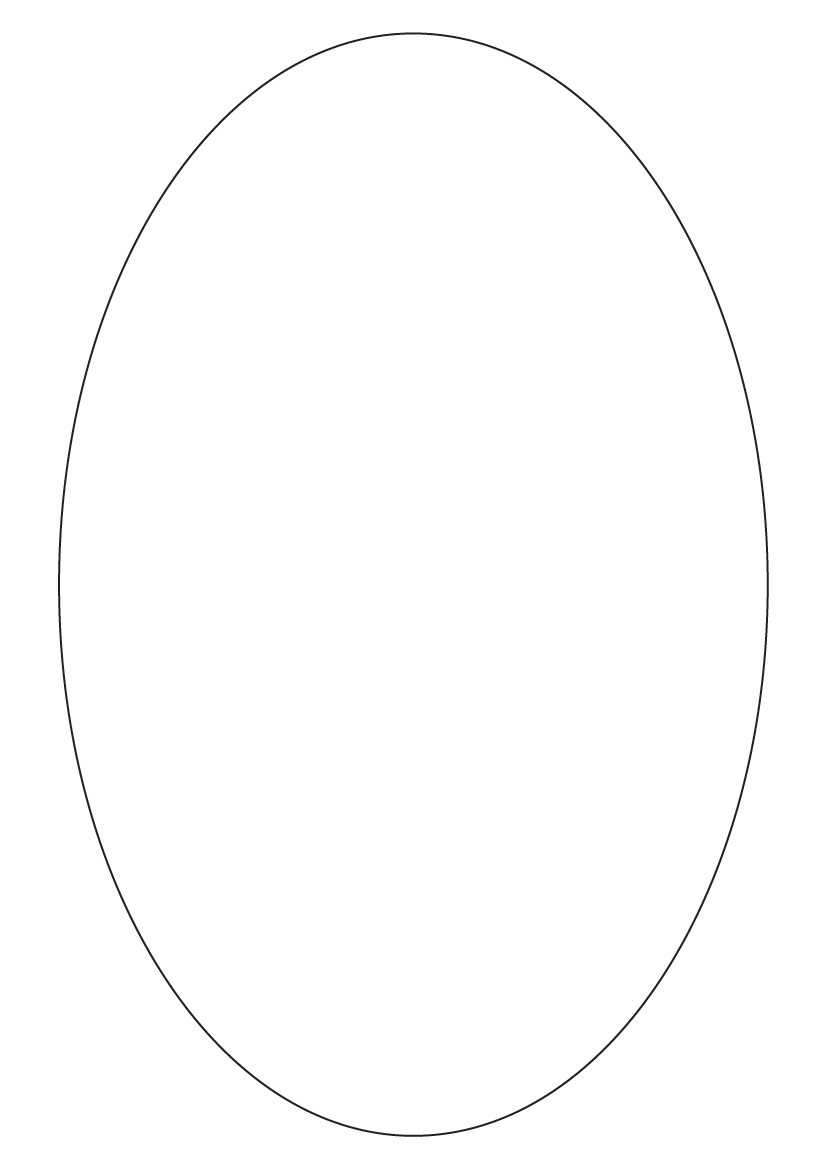 Oval shape labels 180mm x 280mm - White Paper Labels