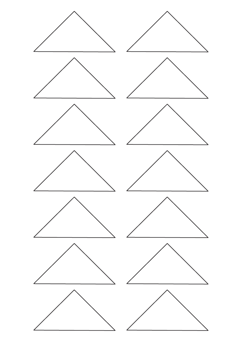Triangle labels 70.7mm x 35.35mm - White Paper Labels
