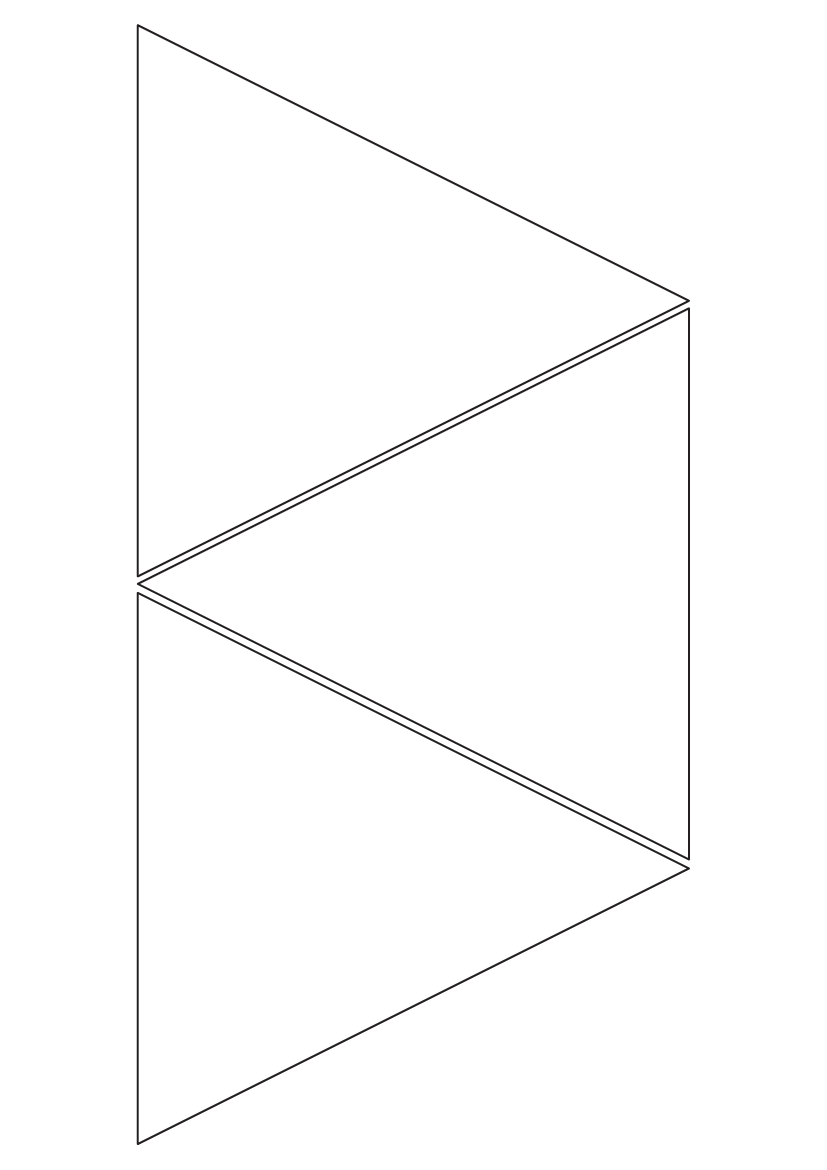 Triangle labels 140mm x 140mm - White Paper Labels