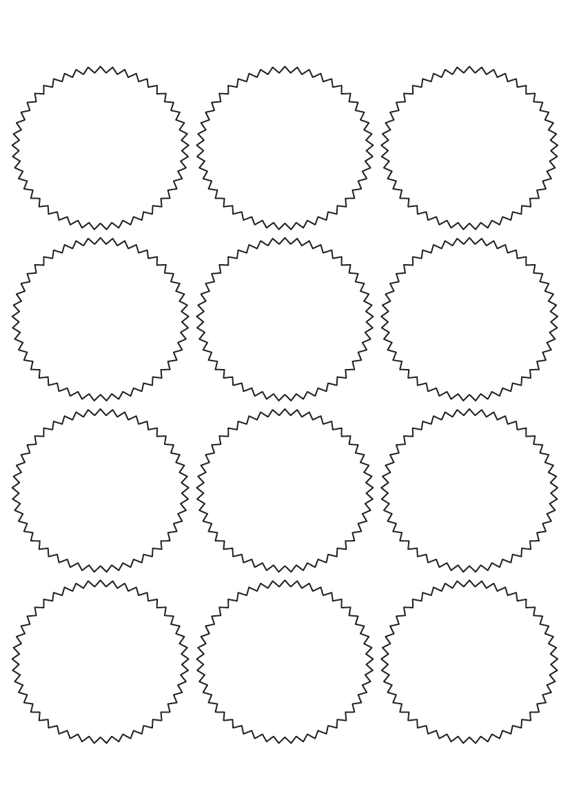 Starburst label 65mm x 60mm - White Paper Labels