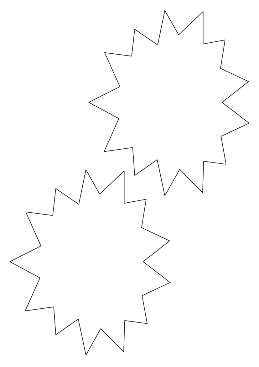 Starburst label 130mm x 150mm - White Paper Labels