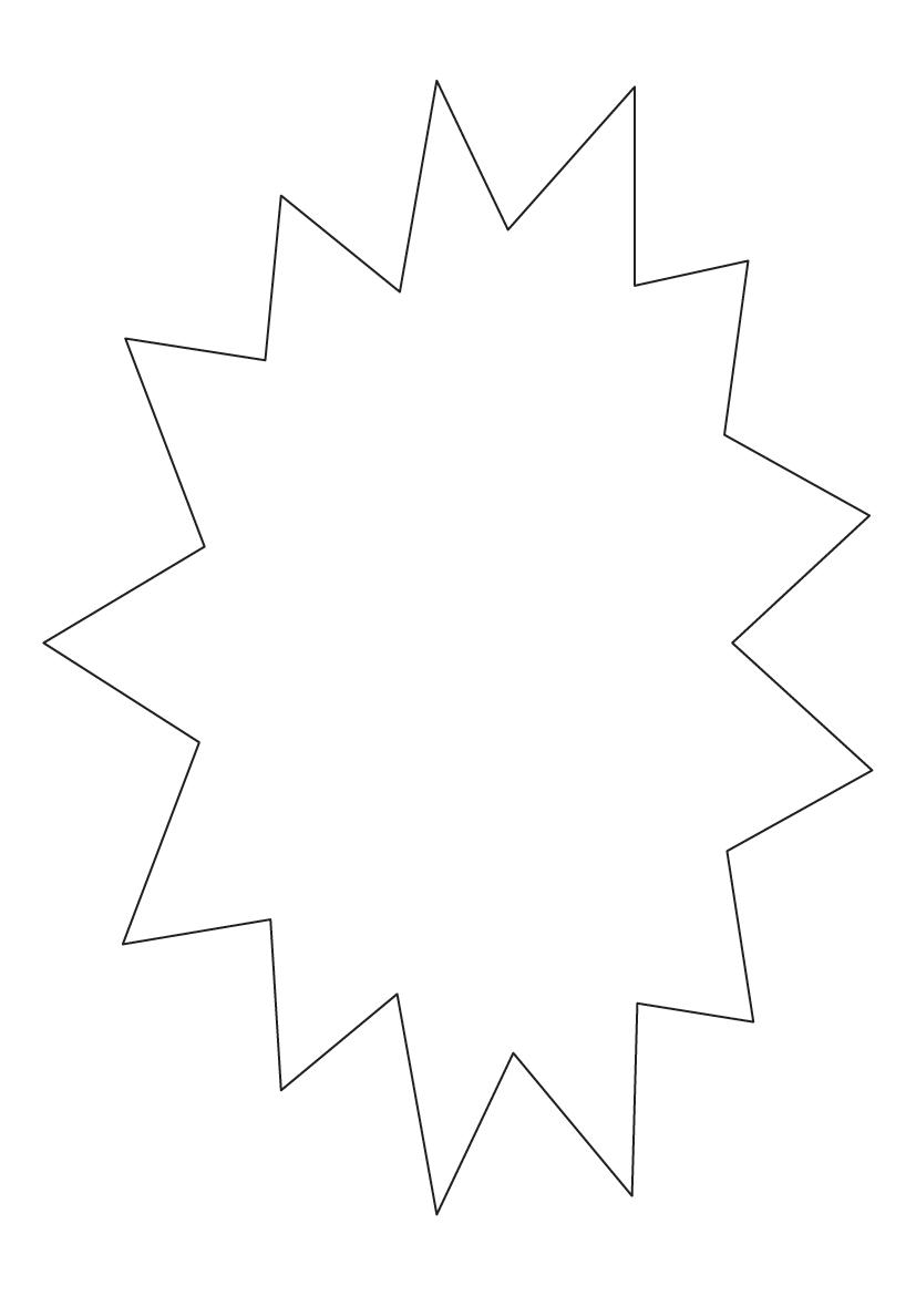 Starburst label 190 mm x 260mm - White Paper Labels