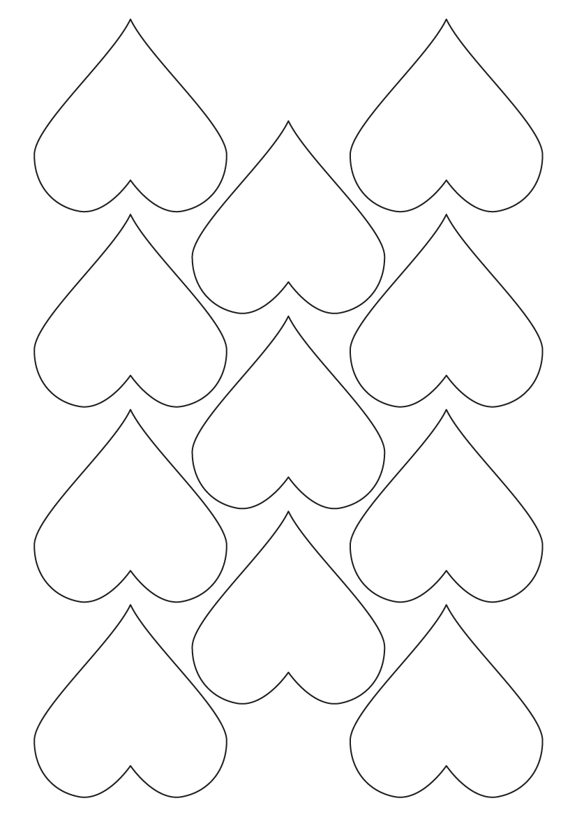 Heart shape labels 70mm x 70mm White Paper Labels