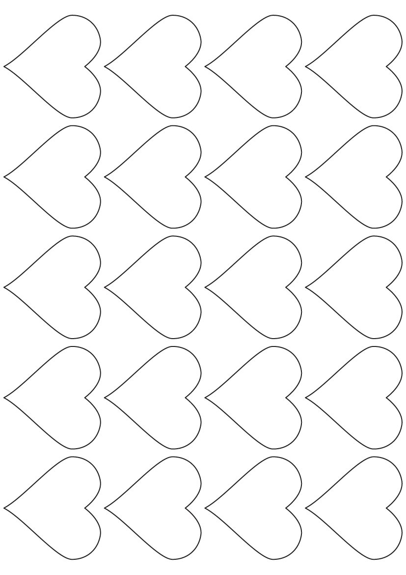 Heart shape labels 50mm x 53mm White Paper Labels