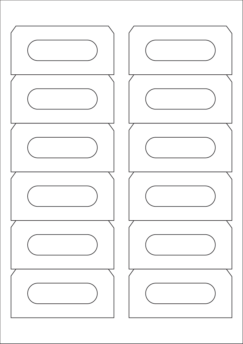 Audio Cassette labels - White Paper Labels
