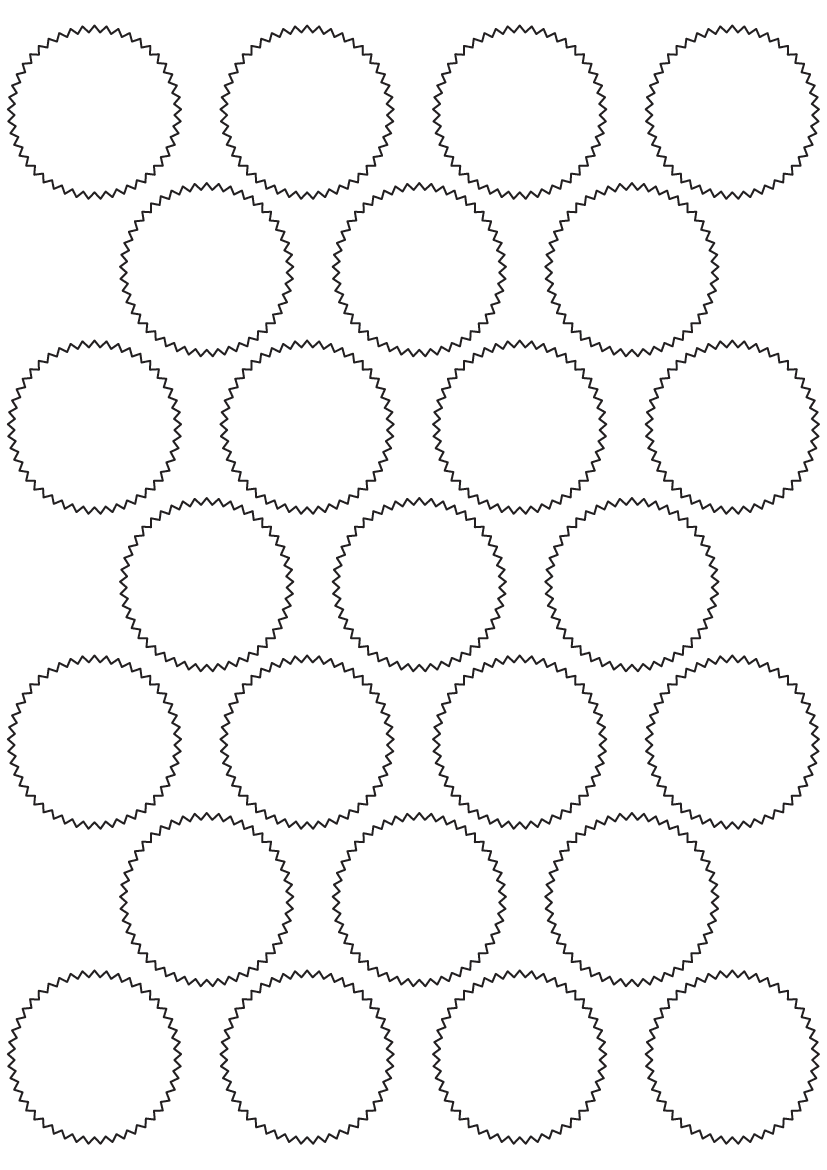 Starburst label 44mm x 44mm - White Paper Labels