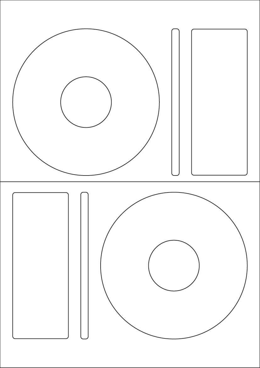 CD Sets labels - White Paper Labels