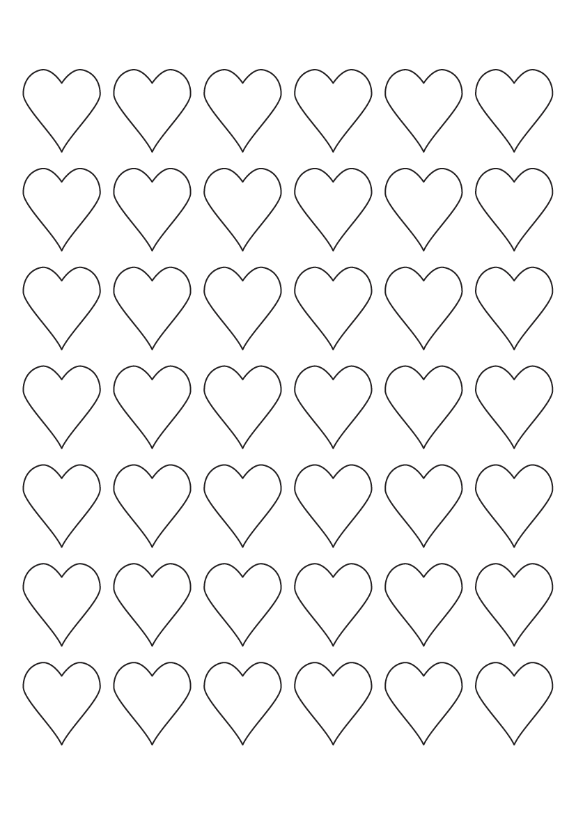 Heart shape labels 28mm x 30mm White Paper Labels
